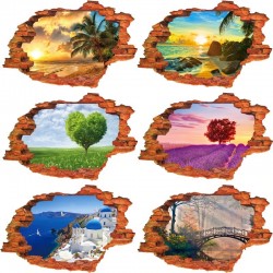 paysage naturel 3D - sticker mur vinyle