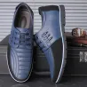 Business casual leather shoes - breathable - lace-up