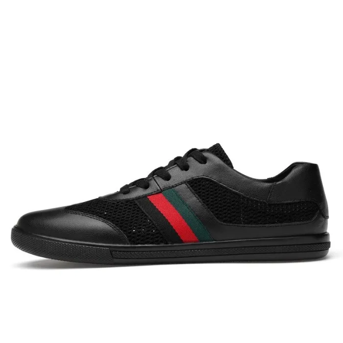 Modieuze sportschoenen - echt leer - lichtgewicht - met ademende meshSchoenen