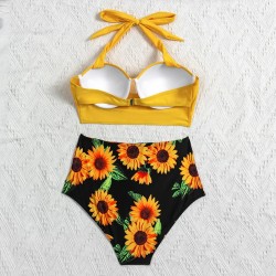 Sunflower bikini set - two piece - lace up