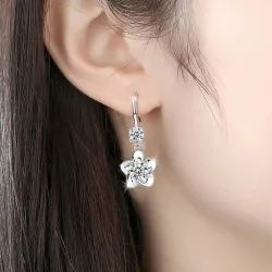 Flower tassel earrings - 925 sterling silver