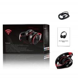 Casque Bluetooth - écouteurs sans fil - pliable - mains libres - lecteur MP3