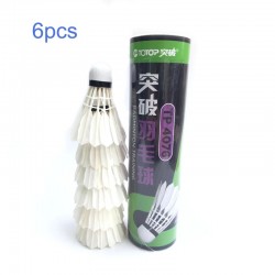 Badminton shuttlecock - white goose feather - with tube - 6pcs - 12pcs