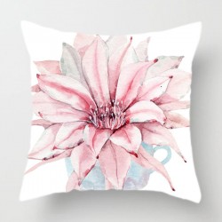 Plant watercolor painting - cushion cover - 45 * 45cm
