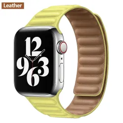 Apple watch band - silicone - leather - magnetic strap - 38mm / 40mm / 42mm / 44mm
