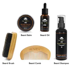 Beard styling set - balm / oil / / lotion / combBeard