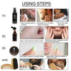 Beard styling set - balm / oil / / lotion / combBeard