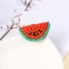 Beaded watermelon - acrylic broochBrooches