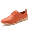 Zachte mocassins - platte schoenen met veters - echt leerLaarzen