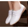 Zachte mocassins - platte schoenen met veters - echt leerLaarzen