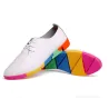 Platte schoenen met regenboogzool - met veters - echt leerLaarzen