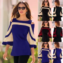 Blouse met blote schouders - tuniek met lange mouwenBlouses & overhemden
