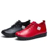 Zachte platte schoenen - met veters - echt leerLaarzen