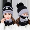 3 in 1 - gebreide muts / gezichtsmasker / sjaal - warme wintersetMondmaskers