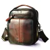 Leren schouder- / crossbodytas - met ritsen / vakjesTassen