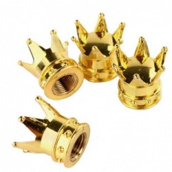 Autoventieldopjes - gouden kroon - 4 stuksWiel onderdelen