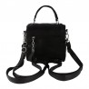 Leather backpack - shoulder bag - with multi straps