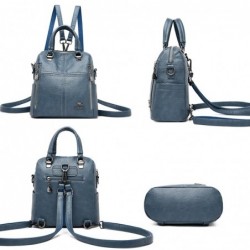 Leather shoulder bag - with multi zippers / hand strap