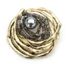 RHINESTONE pearl rose flower brooche - such a little beauty for someone special