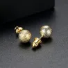 Gold metal ball - oorknopjesOorbellen