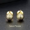 Gold metal ball - stud earrings