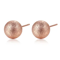 Roségouden metalen bolvormige oorknopjesOorbellen