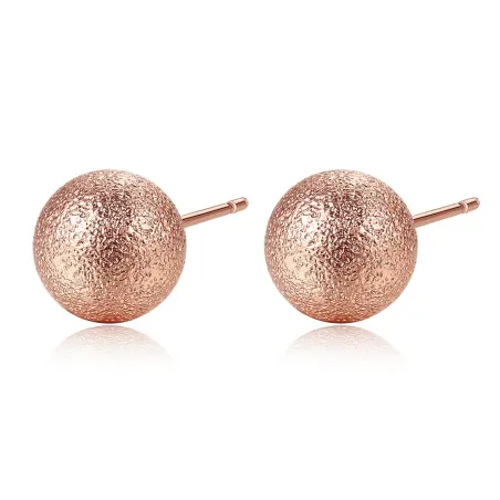 Roségouden metalen bolvormige oorknopjesOorbellen