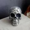 Skull with floral design - silver plated - Halloween decorationHalloween & Party