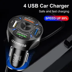3 / 4 / 5 poorten USB autolader - snel opladen QC3.0Interieur accessoires