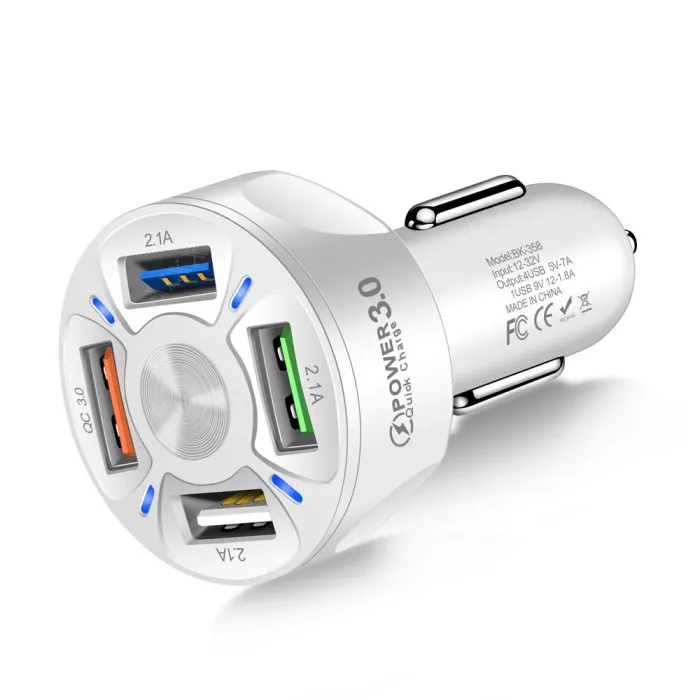 3 / 4 / 5 ports USB car phone charger - quick charge QC3.0Interior accessories