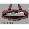 Leren schouder- / crossbodytas - grote capaciteitTassen