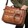 Echt lederen schouder- / crossbodytas - grote capaciteitTassen