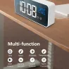 Réveil musical LED - USB - activé par le son - avec fonction snooze