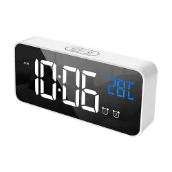 Réveil musical LED - USB - activé par le son - avec fonction snooze