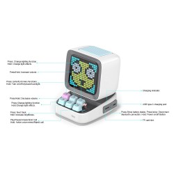 Retro portable speaker - pixel art - with LED display board
