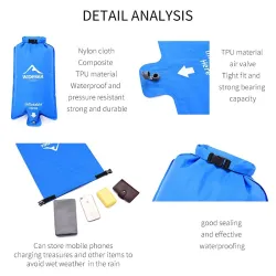Outdoor camping inflatable sleeping mattress -added cushion pillow- super light