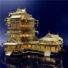Ancient Chinese mansion - 3D wooden puzzle - with LED light