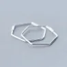 Pentagon oorbellen - geometrische hyperbool - 925 sterling zilverOorbellen