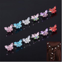 Kristallen vlinders - bruids haarclip - 10 stuksHaarspelden