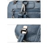 Leather shoulder bag - with multi zippers / hand strap
