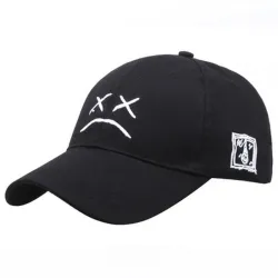 Baseballcap / snapback - verstelbare riem - droevig gezicht logoHoeden & Petten