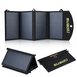 Panneau solaire - chargeur de batterie - pliable - étanche - double USB 5V/2.1A - 25W