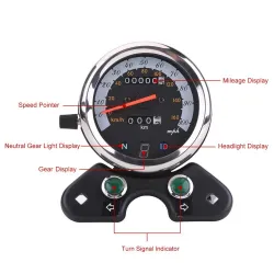Dubbele motorsnelheidsmeter - universeel - met LED-indicatorInstrumenten
