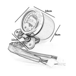 Dubbele motorsnelheidsmeter - universeel - met LED-indicatorInstrumenten