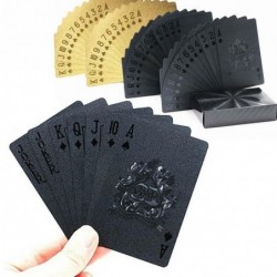 Pokerkaarten - zwart / goud / US dollar patroon - waterdicht - 54 stuksPuzzels & spellen