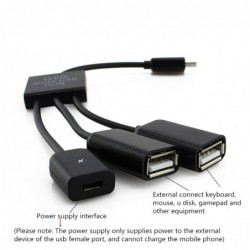 4 in 1 - micro 2.0 USB-oplaadkabel - Host - Hub - OTG - 4-poorts splitterSplitters