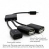 4 in 1 - micro 2.0 USB-oplaadkabel - Host - Hub - OTG - 4-poorts splitterSplitters