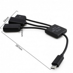 4-3 in 1 cable adapter / splitter - micro USB / OTG / HUB - smartphones