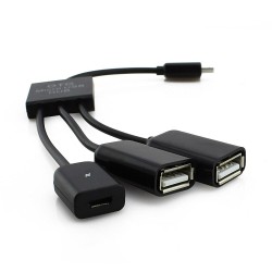 4 in 1 - micro 2.0 USB-oplaadkabel - Host - Hub - OTG - 4-poorts splitterSplitters