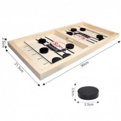 Wooden hockey game - with 10 pieces puck